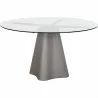 Sunpan Moda Dining Table 55'' Grey / White - Front Angle - Sunpan Moda Dining Table 55'' Grey / White - Front Angle
