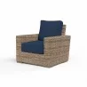 Havana Club Chair in Spectrum Indigo w/ Self Welt - Front Side Angle - Havana Club Chair in Spectrum Indigo w/ Self Welt - Front Side Angle