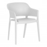 Moe's Home Collection Faro Outdoor Dining Chair White - Set of Two - Front Side Angle