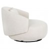 Sunpan Walsh Swivel Lounge Chair Effie Linen - Side Angle