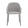 Sunpan Hensley Dining Armchair in Mina Warm Grey - Front Angle