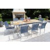 Galliano 9 Pc Dining Set with Sling in Neptum Fabric