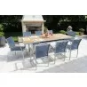 Galliano 9 Pc Dining Set with Sling in Neptum Fabric - Galliano 9 Pc Dining Set with Sling in Neptum Fabric