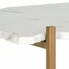 Sunpan Revell Console Table Top White Marble - Closeup Angle - Sunpan Revell Console Table Top White Marble - Closeup Angle
