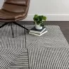 Sunpan Serene Hand-Woven Rug - Black/White 5' X 8' / 8' X 10' / 9' X 12' - Lifestyle - Sunpan Serene Hand-Woven Rug - Black/White 5' X 8' / 8' X 10' / 9' X 12' - Lifestyle