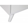 Alpine Furniture Flynn Accent Cabinet, White - Closeup Base Angle