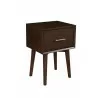 Alpine Furniture Flynn End Table, Walnut - Front Side Angle - Alpine Furniture Flynn End Table, Walnut - Front Side Angle