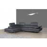 J&M Furniture A761 Italian Leather Sectional Slate In Left / Right Hand Facing  005