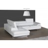 J&M Furniture A761 Italian Leather Sectional Slate In Left / Right Hand Facing  003