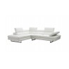 J&M Furniture A761 Italian Leather Sectional Slate In Left / Right Hand Facing  009