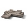 J&M Furniture A761 Italian Leather Sectional Slate In Left / Right Hand Facing  006