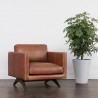 Sunpan Rogers Armchair Shalimar Tobacco Leather 