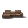 J&M Furniture A973B Italian Leather Mini Sectional Caramel