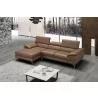 J&M Furniture A973B Italian Leather Mini Sectional Caramel - J&M Furniture A973B Italian Leather Mini Sectional Caramel