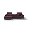 J&M Furniture A973B Italian Leather Mini Sectional Maroon