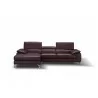 J&M Furniture A973B Italian Leather Mini Sectional Maroon - J&M Furniture A973B Italian Leather Mini Sectional Maroon