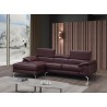J&M Furniture A973B Italian Leather Mini Sectional Maroon Room view