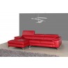 J&M Furniture A973B Italian Leather Mini Sectional Red