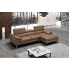 J&M Furniture A973B Italian Leather Mini Sectional Caramel Right