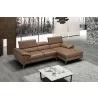 J&M Furniture A973B Italian Leather Mini Sectional Caramel Right - J&M Furniture A973B Italian Leather Mini Sectional Caramel Right