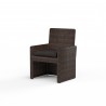 Montecito Dining Chair in Spectrum Carbon w/ Self Welt - Front Side Angle