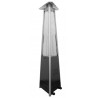 AZ Patio Heaters Commercial Glass Tube Patio Heater in Hammered Black - Front Side Angle