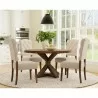 Alpine Furniture Newberry Round Dining Table, Medium Brown - Lifestyle - Alpine Furniture Newberry Round Dining Table, Medium Brown - Lifestyle