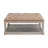 Essentials for Living Townsend Tufted Upholstered Coffee Table - Front Angle