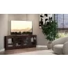 Furnitech 60" Contemporary Corner TV Stand Media Console for Flat Screen and Audio Video Installations in a Wenge Finish - Lifestyle - Furnitech 60" Contemporary Corner TV Stand Media Console for Flat Screen and Audio Video Installations in a Wenge Finish - Lifestyle