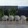 Internaitonal Home Miami Amazonia 4-Piece Chairs Set | Eucalyptus Wood - Lifestyle
