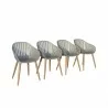Internaitonal Home Miami Amazonia 4-Piece Chairs Set | Eucalyptus Wood - White BG - Internaitonal Home Miami Amazonia 4-Piece Chairs Set | Eucalyptus Wood - White BG