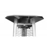 AZ Patio Heaters Commercial Glass Tube Patio Heater in Hammered Black - Closeup Top Angle
