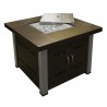 AZ Patio Heaters Outdoor Fire Pit in Hammered Bronze/Stainless Steel - Front Side Opened Angle