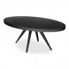 Moe's Home Collection Parq Oval Dining Table Black - Front Side Top Angle