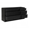 Moe's Home Collection Quinton Large Black Dresser - Front Side Opened Angle