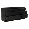 Moe's Home Collection Quinton Large Black Dresser - Front Side Opened Angle - Moe's Home Collection Quinton Large Black Dresser - Front Side Opened Angle
