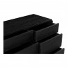Moe's Home Collection Quinton Large Black Dresser - Closeup Side Top Opened Angle