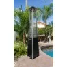 AZ Patio Heaters Commercial Glass Tube Patio Heater in Hammered Black - Lifestyle - AZ Patio Heaters Commercial Glass Tube Patio Heater in Hammered Black - Lifestyle