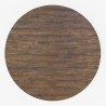 Alpine Furniture Newberry Round Dining Table, Medium Brown - Top Angle