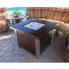 AZ Patio Heaters Outdoor Fire Pit in Hammered Bronze/Stainless Steel - Lifestyle - AZ Patio Heaters Outdoor Fire Pit in Hammered Bronze/Stainless Steel - Lifestyle
