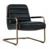 Sunpan Lincoln Lounge Chair in Vintage Black - Front Side Angle