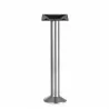 Alpha 304 Brushed Stainless Outdoor Bolt Down Base 3" Column - Silver - Alpha 304 Brushed Stainless Outdoor Bolt Down Base 3" Column - Silver