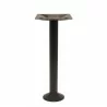 Alpha 304 Brushed Stainless Outdoor Bolt Down Base 3" Column - Black - Alpha 304 Brushed Stainless Outdoor Bolt Down Base 3" Column - Black