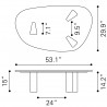  Aberdeen Coffee Table Black - Dimensions