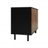 Manhattan Comfort Mid-Century Modern Liam Accent Cabinet Black and Brown Side