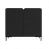 Manhattan Comfort Mid-Century Modern Bogardus Accent Cabinet Black Front
