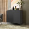 Manhattan Comfort Mid-Century Modern Bogardus Accent Cabinet Black