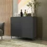 Manhattan Comfort Mid-Century Modern Bogardus Cabinet Black - Manhattan Comfort Mid-Century Modern Bogardus Cabinet Black