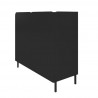 Manhattan Comfort Mid-Century Modern Bogardus Accent Cabinet Black Back