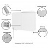Manhattan Comfort Mid-Century Modern Bogardus Accent Cabinet White Details